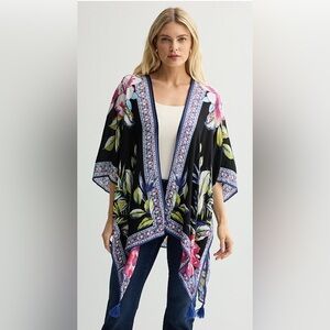 Nine West “Multicolor Floral” Kimono O/S-  NWT